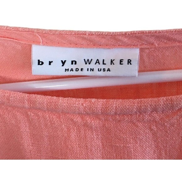 Bryn Walker Size Medium Pink Tunic Lagenlook 3/4 Sleeve Top Linen Button Detail - Picture 5 of 5